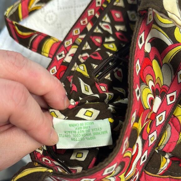 Vera Bradley Pink and Brown Shoulder Bag with Intricate Design - Picture 5 of 6